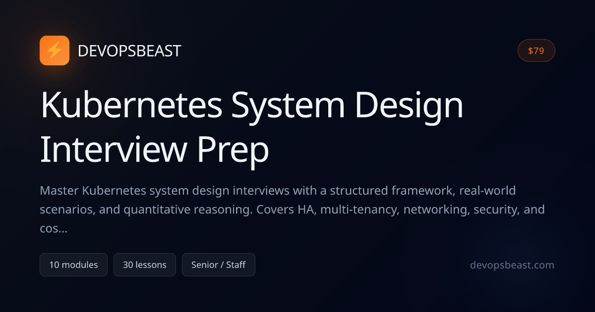 Kubernetes System Design Interview Prep | DevOpsBeast